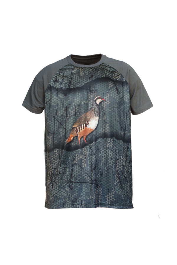 CAMISETA  "FOREST-PRINT" 3D PERDIZ INFANTIL