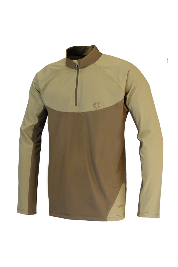 CAMISETA BICOLOR "TINEO" CUELLO CREMALLERA