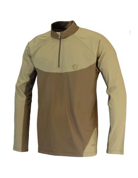 CAMISETA BICOLOR "TINEO" CUELLO CREMALLERA