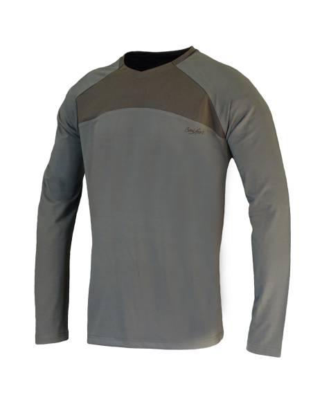 CAMISETA BICOLOR "ALERCE" CUELLO PICO