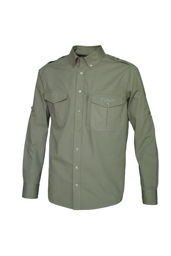 CAMISA "SAFARI"  CAQUI