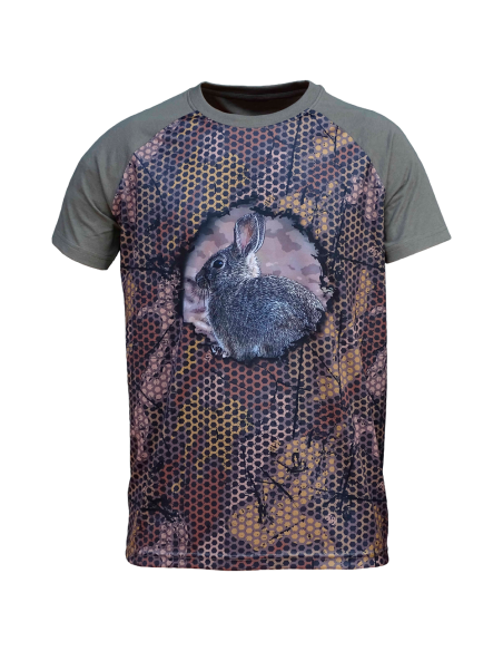 CAMISETA  "FOREST-PRINT" 3D CONEJO