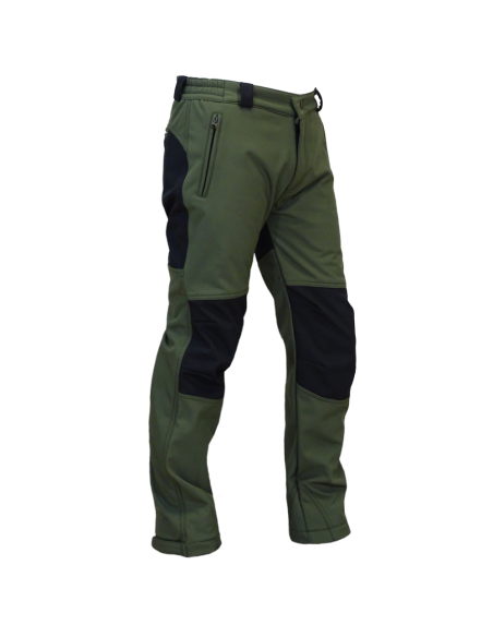 PANTALÓN SOFT SHELL CAQUI /NEGRO "JAVALAMBRE"
