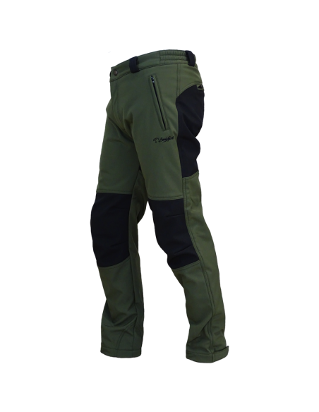 PANTALÓN SOFT SHELL CAQUI /NEGRO "JAVALAMBRE"