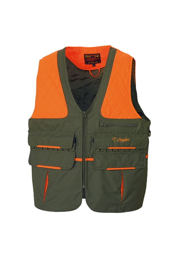 CHALECO DOBLE MORRAL CAQUI/NARANJA "IRON"