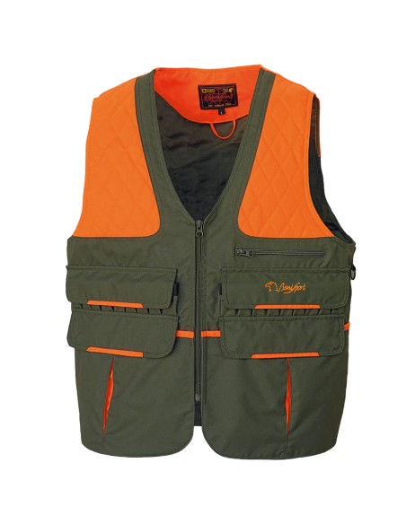 CHALECO DOBLE MORRAL CAQUI/NARANJA "IRON"