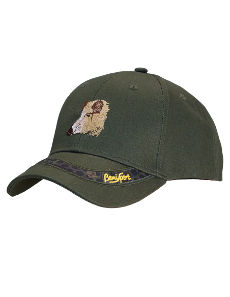 GORRA 6 PANELES BORDADO JABALÍ
