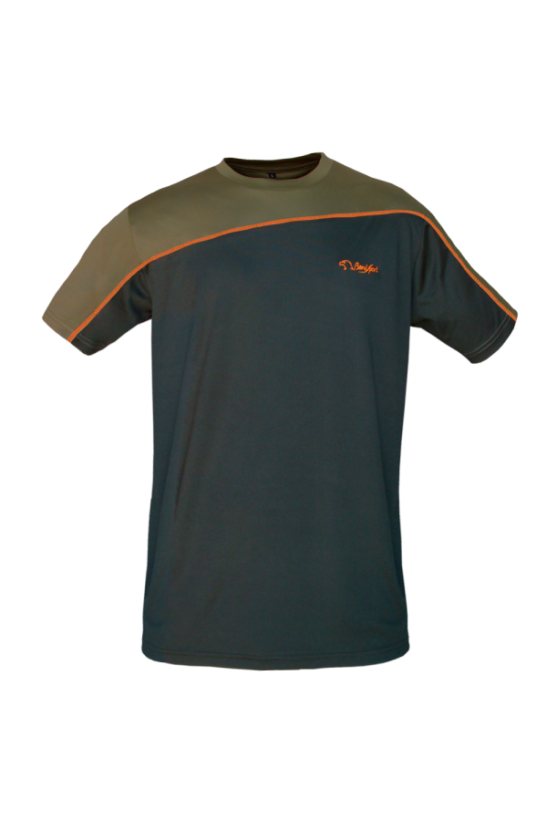 CAMISETA "TECHNICAL" CAQUI/NARANJA