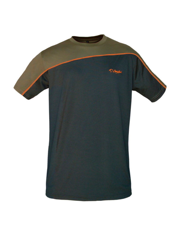 CAMISETA "TECHNICAL" CAQUI/NARANJA