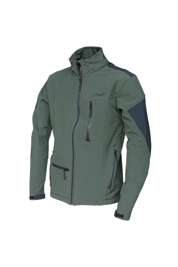 CHAQUETA SOFT-SHELL  "EVEREST" CAQUI/NEGRO