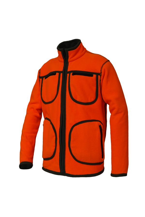 CHAQUETA POLAR REVERSIBLE CAQUI/NARANJA