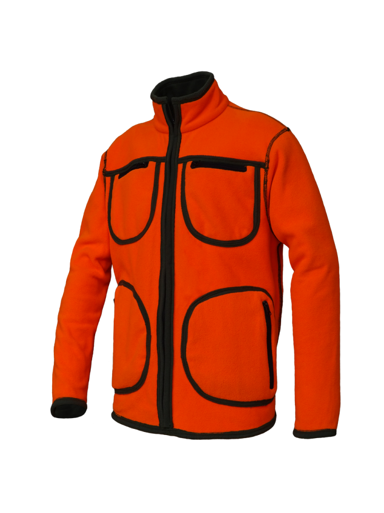 CHAQUETA POLAR REVERSIBLE CAQUI/NARANJA