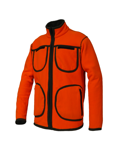 CHAQUETA POLAR REVERSIBLE CAQUI/NARANJA