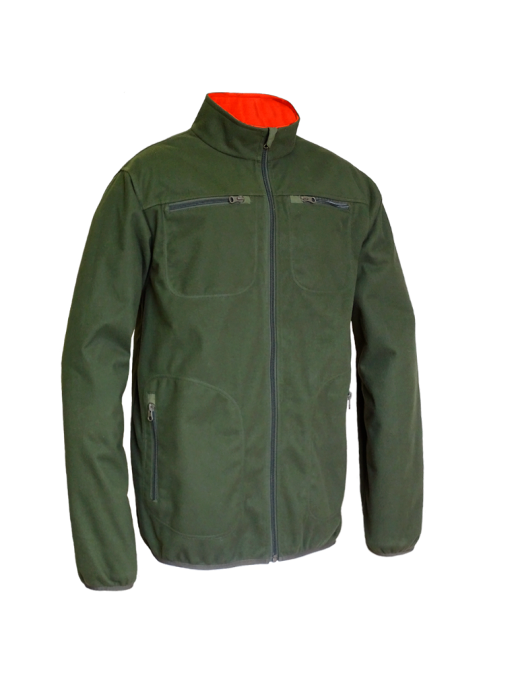 CHAQUETA POLAR REVERSIBLE CAQUI/NARANJA