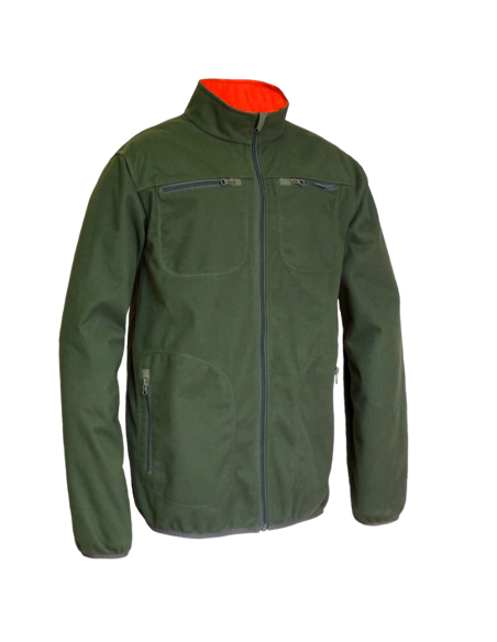 CHAQUETA POLAR REVERSIBLE CAQUI/NARANJA