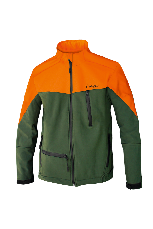 CHAQUETA SOFT-SHELL  "MULHACÉN"CAQUI -NARANJA