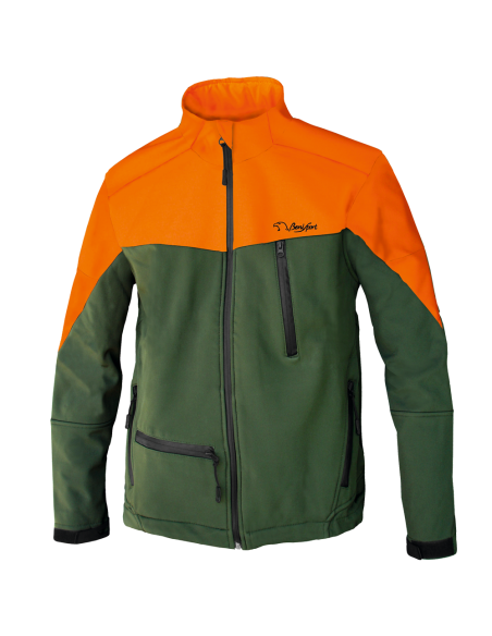 CHAQUETA SOFT-SHELL  "MULHACÉN"CAQUI -NARANJA