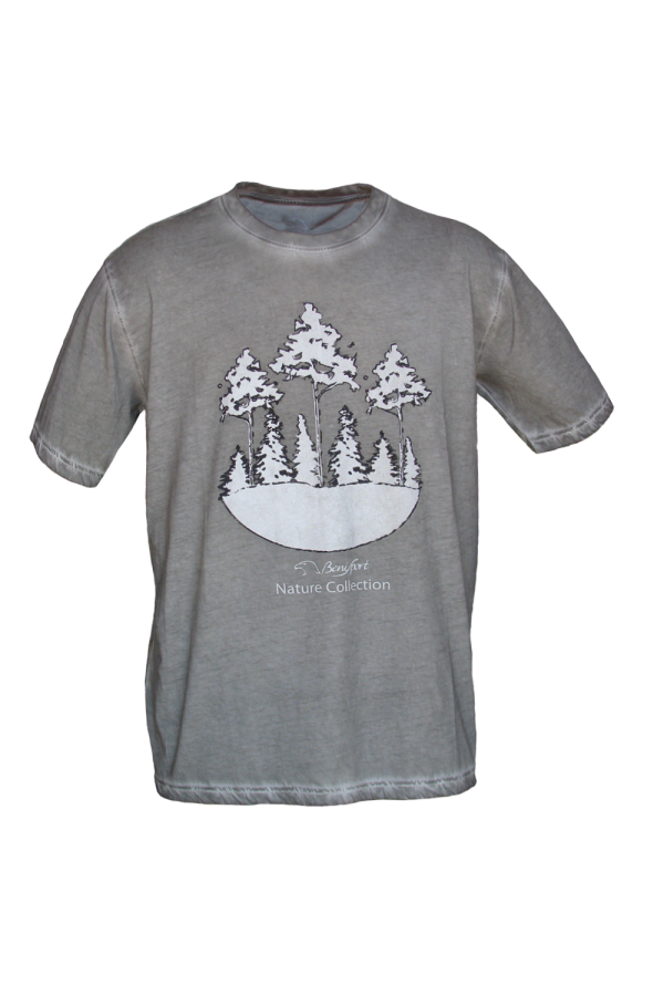CAMISETA ALGODÓN LAVADA "NATURE GRIS"