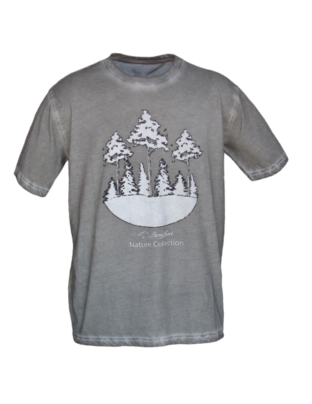 CAMISETA ALGODÓN LAVADA "NATURE GRIS"