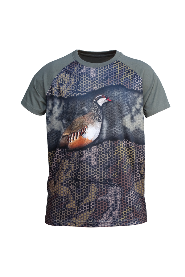 CAMISETA  "FOREST-PRINT" 3D PERDIZ