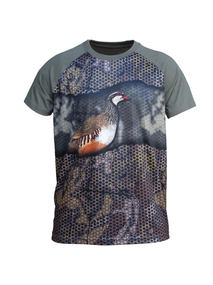 CAMISETA  "FOREST-PRINT" 3D PERDIZ