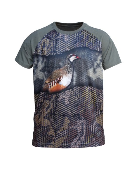 CAMISETA  "FOREST-PRINT" 3D PERDIZ