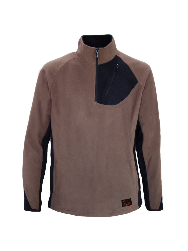 CAMISETA MICROPOLAR MARRON  "ARCE" CUELLO...