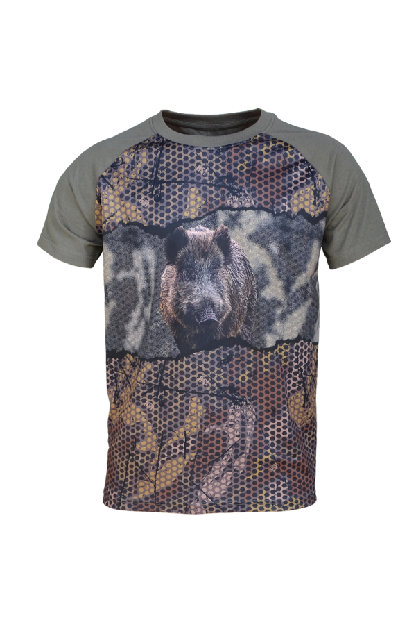 CAMISETA  "FOREST-PRINT" 3D JABALÍ
