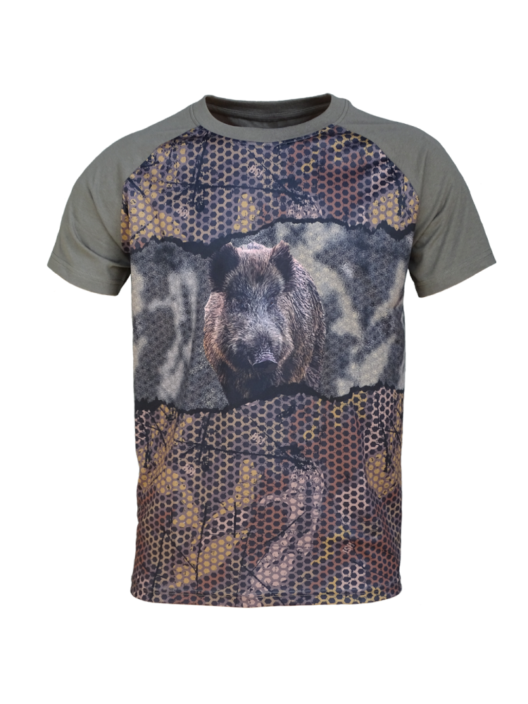 CAMISETA  "FOREST-PRINT" 3D JABALÍ