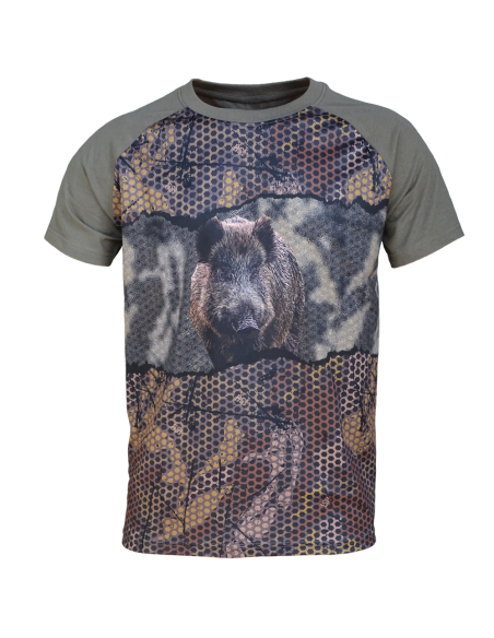 CAMISETA  "FOREST-PRINT" 3D JABALÍ