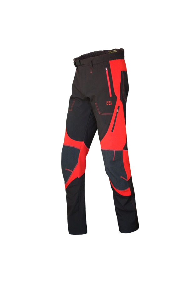 PANTALON SOFT SHELL ROJO/NEGRO