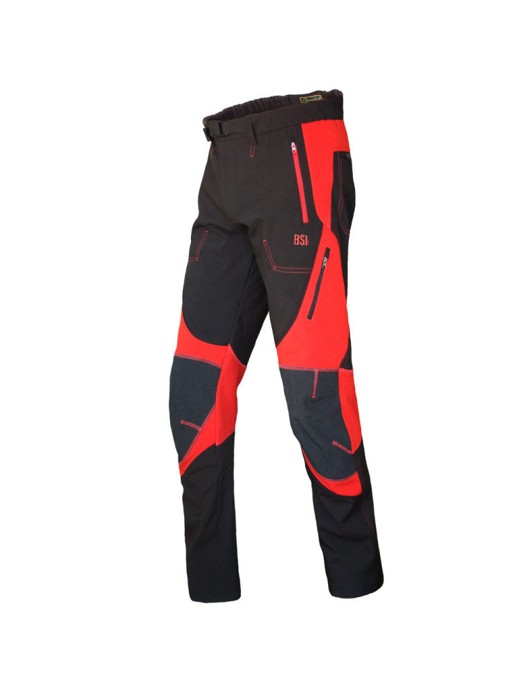 PANTALON SOFT SHELL ROJO/NEGRO